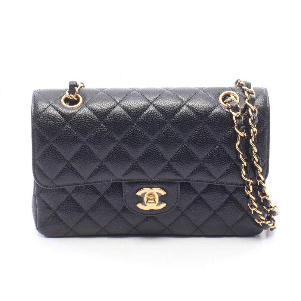 Chanel Matelassé Double Flap Shoulder Bag/Handbag, Caviar Leather (Grained Ca...